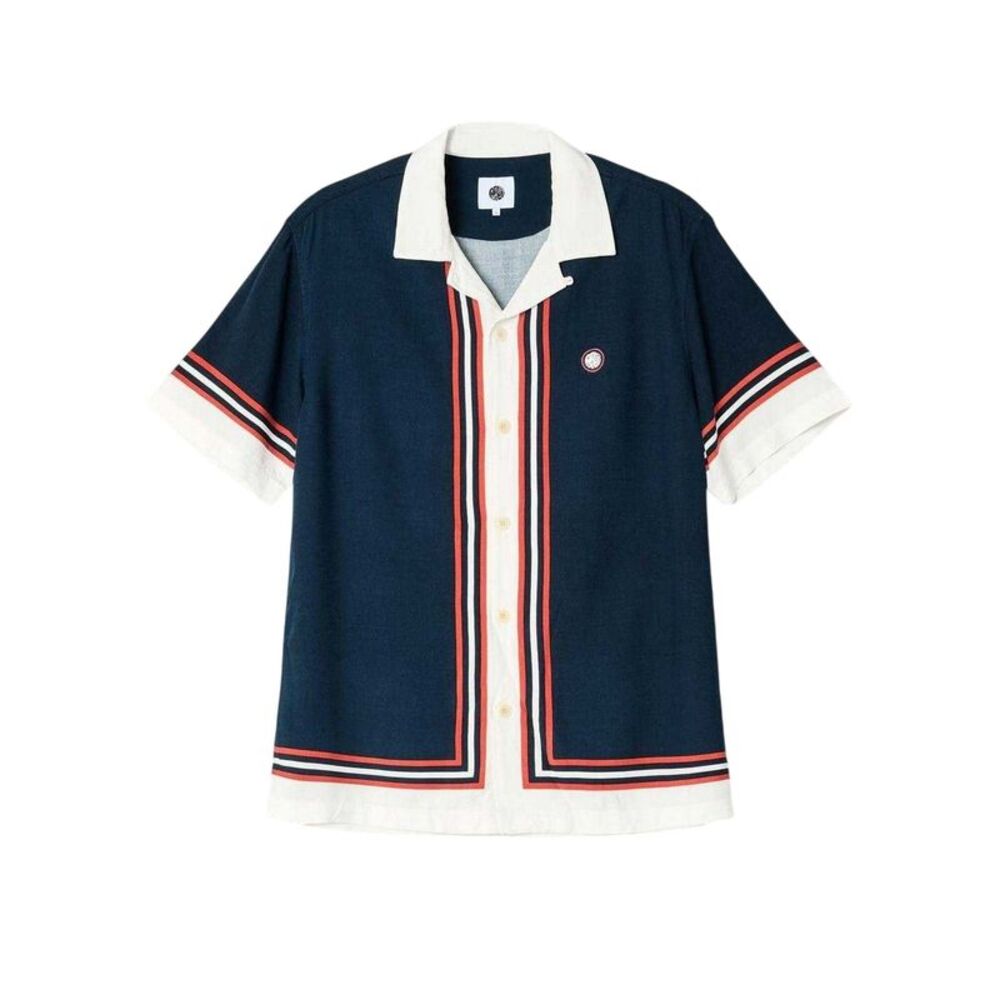 Pretty Green Mens Valencia CF Logo Regular Shirt / Navy